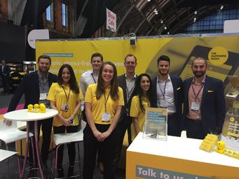The Happiness Index team at their event stand